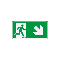 Segnale all. Metal monofacc. profilo VERDE Uscita emergenza EN ISO 7010