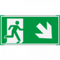 Segnale all. Metal monofacc. profilo VERDE Uscita emergenza EN ISO 7010