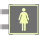 Targa bifacciale fotoluminescente METAL Toilette donna