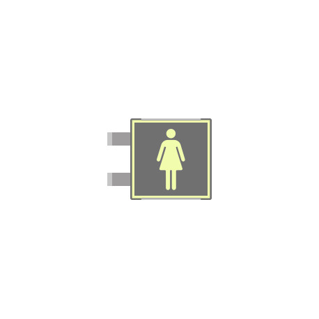 Targa bifacciale fotoluminescente METAL Toilette donna