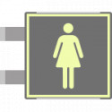 Targa bifacciale fotoluminescente METAL Toilette donna