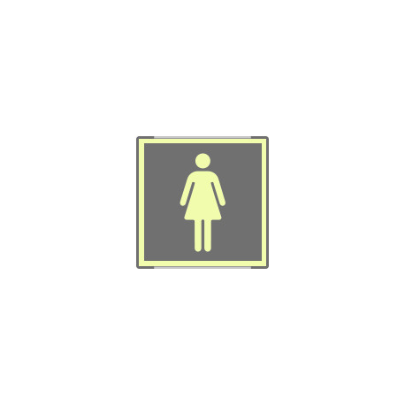 Targa monofacciale fotoluminescente METAL Toilette donna