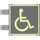 Targa bifacciale fotoluminescente METAL Toilette disabili