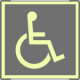Targa monofacciale fotoluminescente METAL Toilette disabili