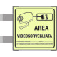 Targa bifacciale fotoluminescente METAL Area videosorvegliata