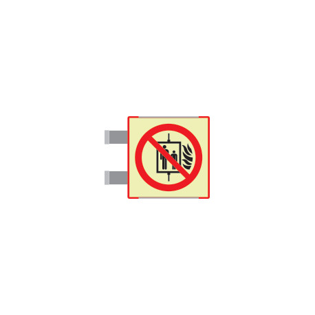 Targa bifacciale fotoluminescente METAL Vietato uso ascnes. EN ISO 7010