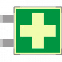 Targa bifacciale fotoluminescente METAL Pronto soccorso EN ISO 7010