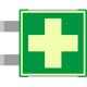 Segnale luminescente allum. METAL VERDE bifacciale Pronto Soccorso