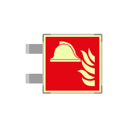 Targa bifacciale fotoluminescente METAL Presidio antincendio ENISO7010