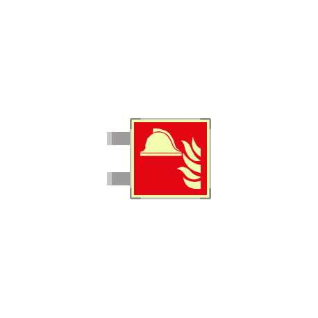 Targa bifacciale fotoluminescente METAL Presidio antincendio ENISO7010