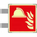 Targa bifacciale fotoluminescente METAL Presidio antincendio ENISO7010