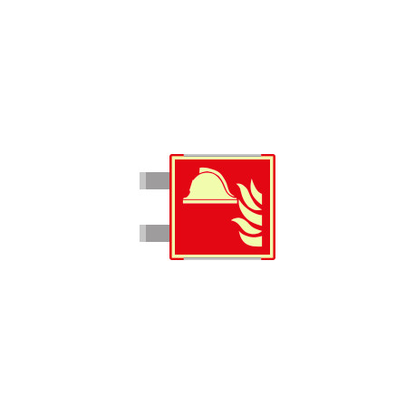 Segnale luminescente allum. METAL ROSSO bifacciale Presidio Antincendio