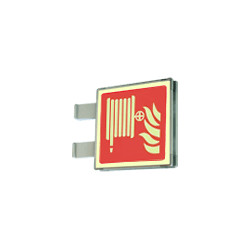 Segnaletica all. Metal bifacc. luminesc. Lancia Antincendio ISO 7010