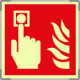 Segnale luminescente Metal monofacciale Pulsante Antincendio ISO 7010