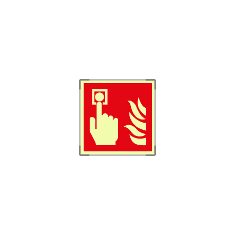 Segnale luminescente Metal monofacciale Pulsante Antincendio ISO 7010