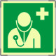 Targa monofacciale fotoluminescente METAL Personale medico ENISO7010
