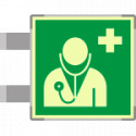Targa bifacciale fotoluminescente METAL Personale medico ENISO7010
