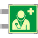Targa bifacciale fotoluinescente METAL Personale medico EN ISO 7010
