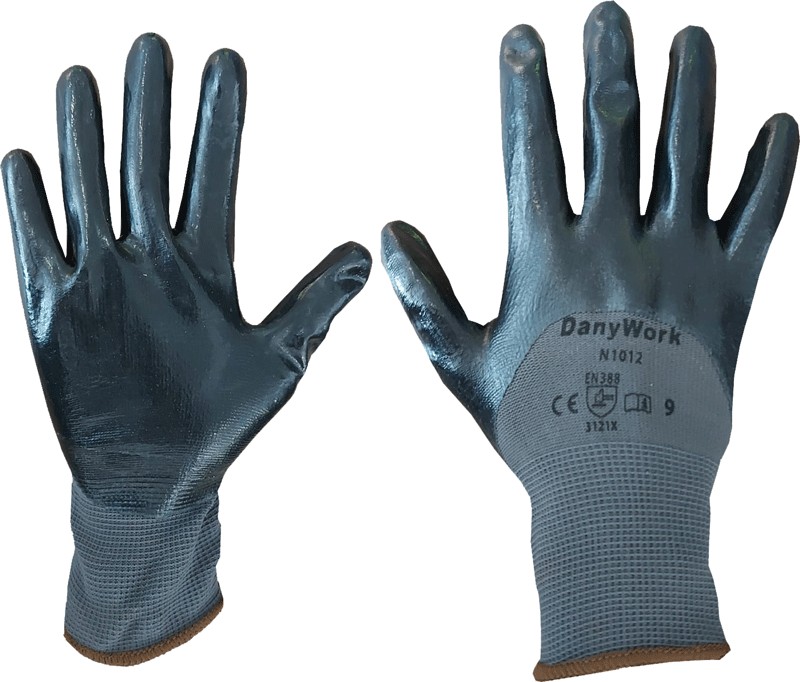 Guanto Lavoro 1166 In Nitrile A Punti Fine Tricot - Taglia 11