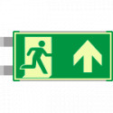 Segnaletica all. Metal VERDE bifacciale luminescente EN ISO 7010