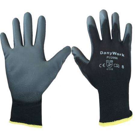 Guanti Da Giardinaggio Leggeri KIXX In Nylon Con Rivestimento Poliuretano - Traspiranti E Comodi Per Lavori All'Aperto, Protezione Antiscivolo, Taglia Unica