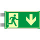 Segnaletica all. Metal VERDE bifacciale luminescente EN ISO 7010