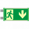 Segnaletica all. Metal VERDE bifacciale luminescente EN ISO 7010