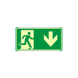 Segnale all. Metal mono luminescente prof. VERDE Usc. Emerg. EN ISO 7010