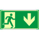 Segnale all. Metal mono luminescente prof. VERDE Usc. Emerg. EN ISO 7010