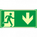 Segnale all. Metal mono luminescente prof. VERDE Usc. Emerg. EN ISO 7010