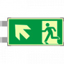 Segnaletica all. Metal bifacciale luminesc. uscita emerg. EN ISO 7010