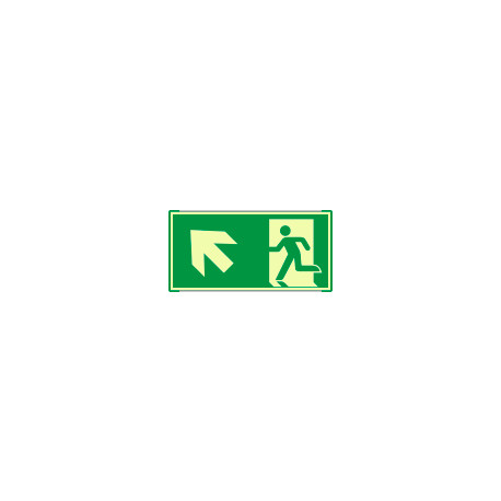 Segnale all. Metal mono luminescente prof. VERDE Usc. Emerg. EN ISO 7010