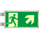Segnaletica all. Metal bifacciale luminesc. uscita emerg. EN ISO 7010