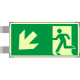 Segnaletica all. Metal bifacciale luminesc. uscita emerg. EN ISO 7010