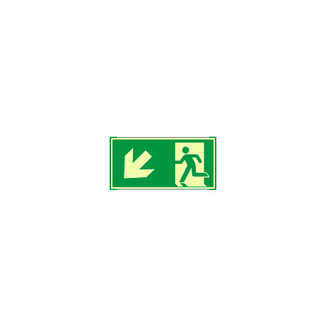 Segnale all. Metal mono luminescente prof. VERDE Usc. Emerg. EN ISO 7010