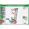 Segnale in alluminio METAL per planimetrie formato A3 profilo VERDE