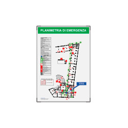 Segnale in alluminio METAL per planimetrie 297X420 (A3)+ GRAFICA