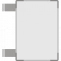 Segnale alluminio METALSIGN a bandiera bifacciale 148x210 neutro