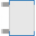 Segnale alluminio METALSIGN a bandiera bifacciale colore BLU