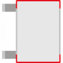 Segnale alluminio METALSIGN a bandiera bifacciale colore ROSSO
