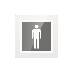 Targa PLexi monofacciale Toilette Uomo fissaggio invisibile