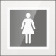 Targa PLexi monofacciale Toilette Donna fissaggio invisibile