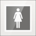 Targa PLexi monofacciale Toilette Donna fissaggio invisibile