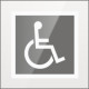 Targa PLexi monofacciale Toilette Disabili fissaggio invisibile