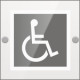 Targa PLexi monofacciale Disabile fissaggio a vite
