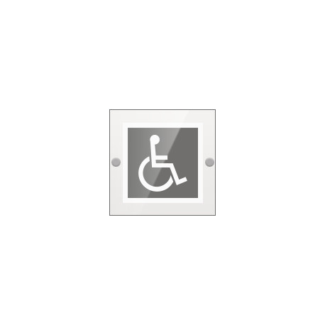 Targa PLexi monofacciale Disabile fissaggio a vite