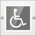 Targa PLexi monofacciale Disabile fissaggio a vite