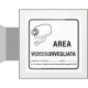 Targa Plexi bifacciale Area videosorvegliata