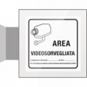 Targa Plexi bifacciale Area videosorvegliata