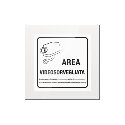 Targa PLexi monofacciale Area Videosorvegliata fissaggio invisibile